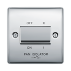 BG Nexus Metal Polished Chrome Fan Isolator Switch NPC15