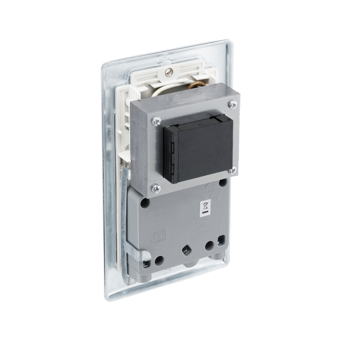 BG Nexus Metal Polished Chrome Shaver Socket NPC20W