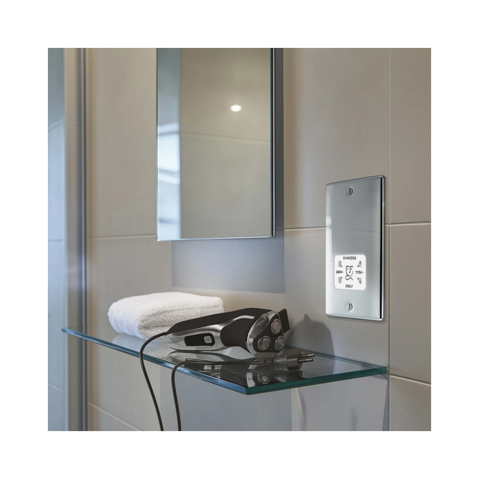 BG Nexus Metal Polished Chrome Shaver Socket NPC20W