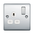 BG Nexus Metal Polished Chrome 13A Single Socket NPC21W
