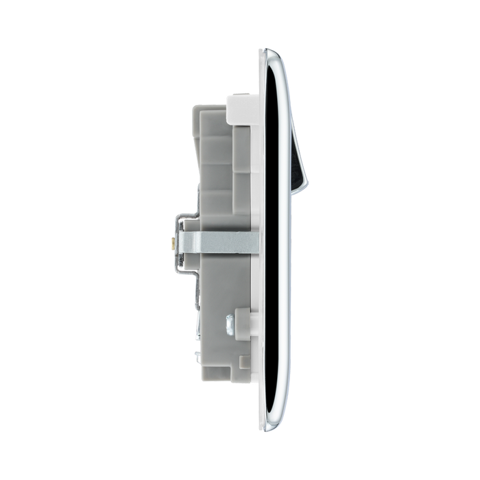 BG Nexus Metal Polished Chrome 13A Double USB Socket with 22W A+C Ports NPC22UAC22W
