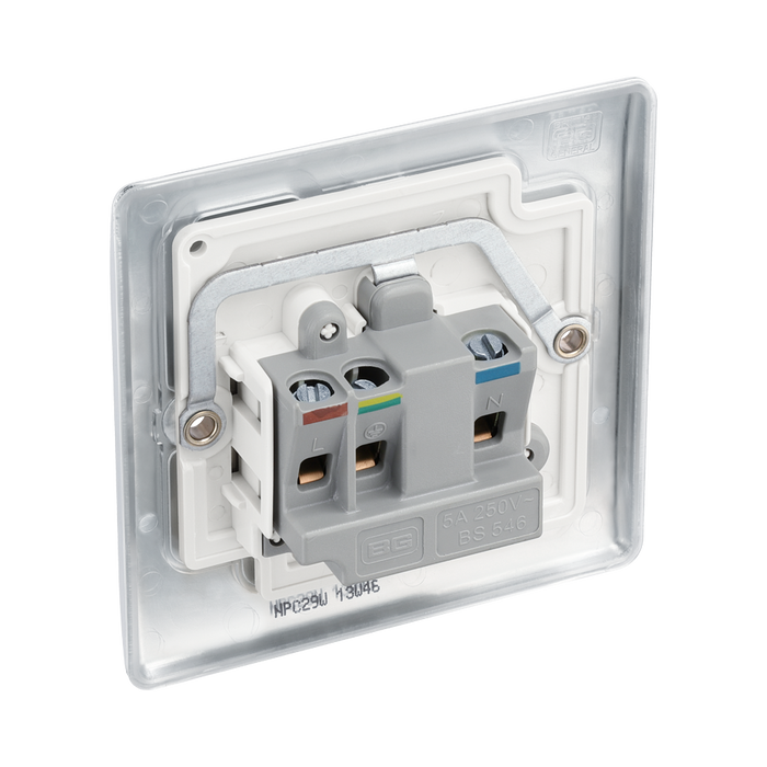 BG Nexus Metal Polished Chrome 5A Unswitched Socket NPC29W