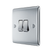 BG Nexus Metal Polished Chrome 2W & Intermediate Light Switch NPC2WINT – angled front view