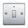 BG Nexus Metal Polished Chrome 20A Double Pole Switch with Neon NPC31 Available from RS Electrical Supplies