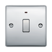 BG Nexus Metal Polished Chrome 20A Double Pole Switch with Neon NPC31 Available from RS Electrical Supplies