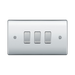BG Nexus Metal Polished Chrome 3G Intermediate Combination Switch Available from RS Electrical Supplies