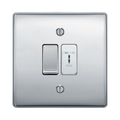 BG Nexus Metal Polished Chrome 2W & Emergency Key Switch NPC42EL Available from RS Electrical Supplies