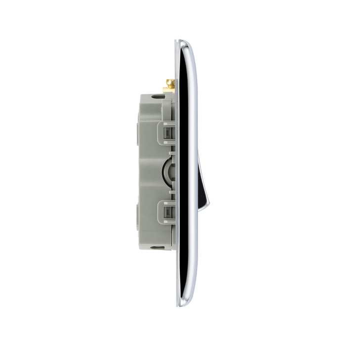 BG Nexus Metal Polished Chrome 3G 2W Light Switch NPC43