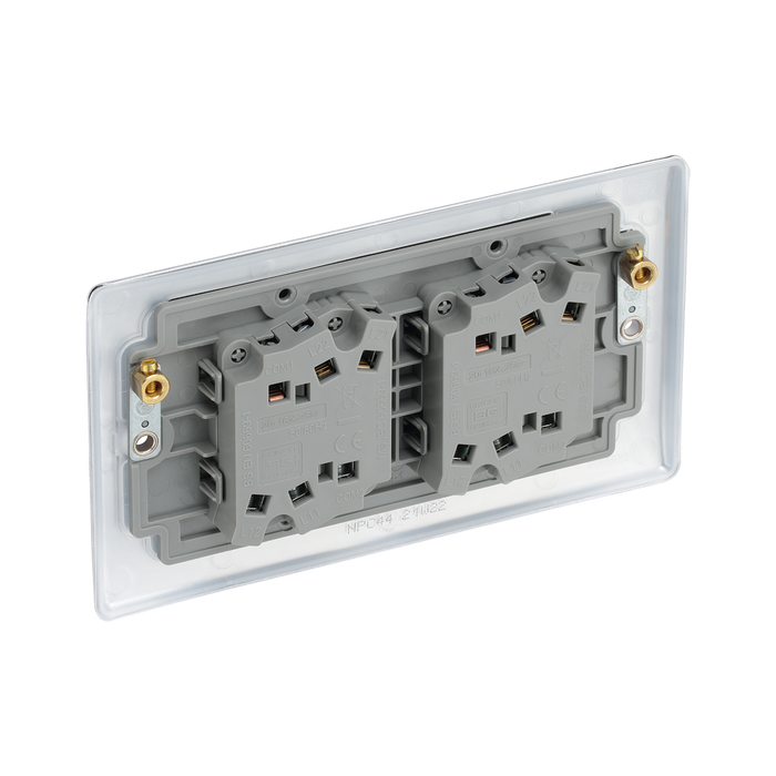BG Nexus Metal Polished Chrome 4G 2W Light Switch NPC44