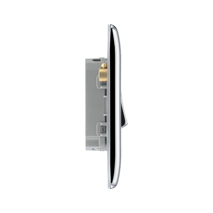 BG Nexus Metal Polished Chrome 4G 2W Light Switch NPC44