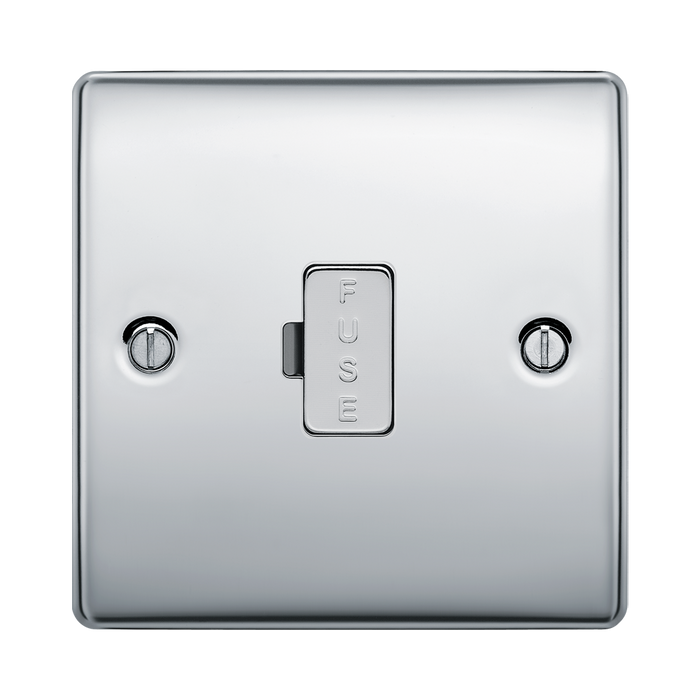 BG Nexus Metal Polished Chrome 13A Unswitched Spur NPC54 Available from RS Electrical Supplies