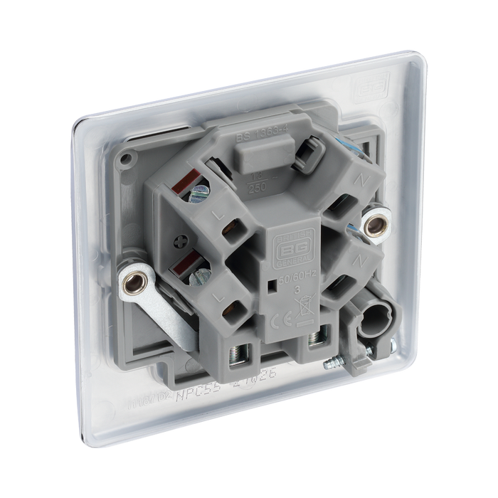 BG Nexus Metal Polished Chrome 13A Unswitched Spur with Flex NPC55