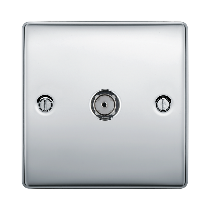 BG Nexus Metal Polished Chrome Co-axial Socket NPC60