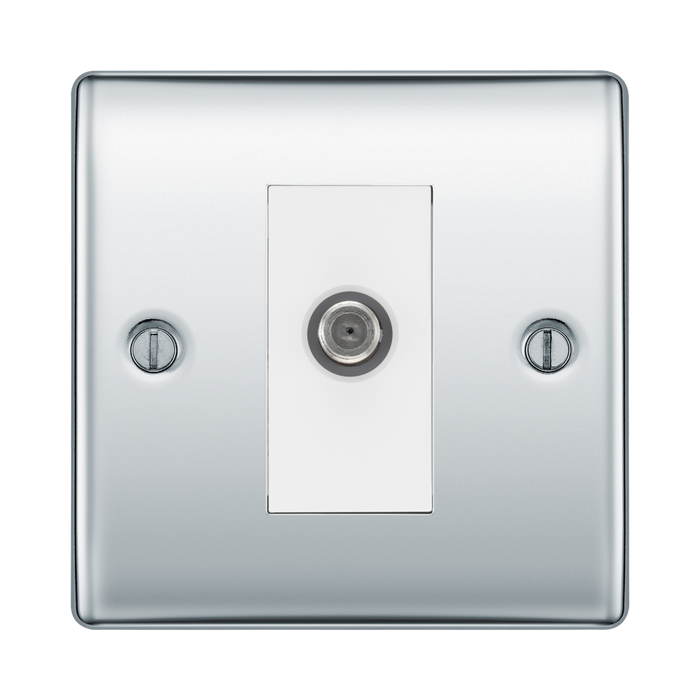 BG Nexus Metal Polished Chrome Satellite Socket NPC64
