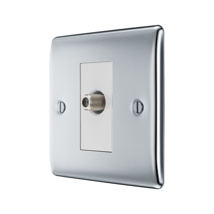 BG Nexus Metal Polished Chrome Satellite Socket NPC64