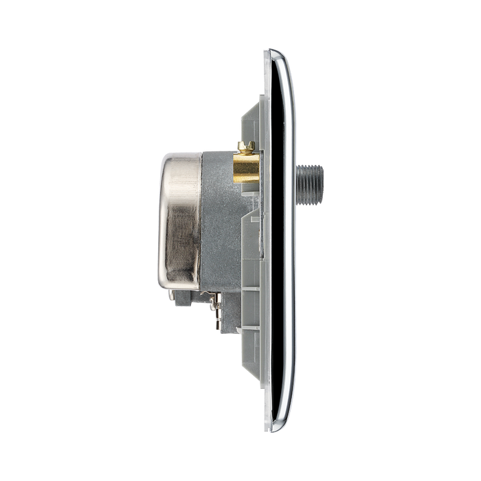 BG Nexus Metal Polished Chrome Combination TV Socket NPC69W