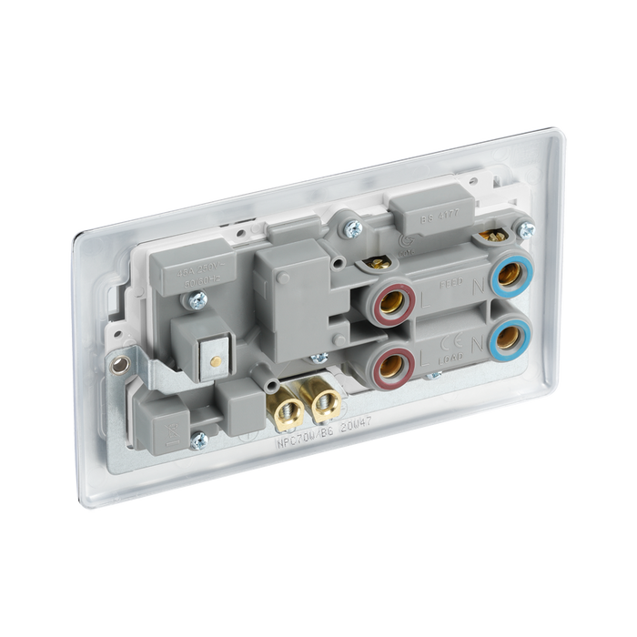 BG Nexus Metal Polished Chrome Cooker Switch with 13A Socket NPC70W