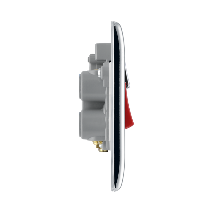BG Nexus Metal Polished Chrome Cooker Switch with 13A Socket NPC70W