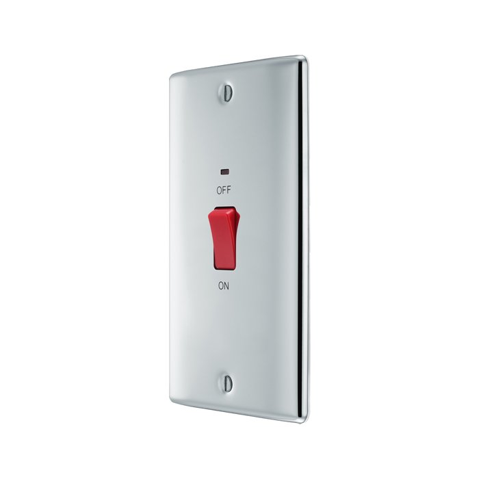 BG Nexus Metal Polished Chrome 45A Double Pole Switch NPC72