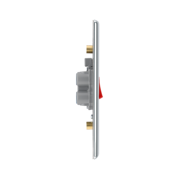 BG Nexus Metal Polished Chrome 45A Double Pole Switch NPC72