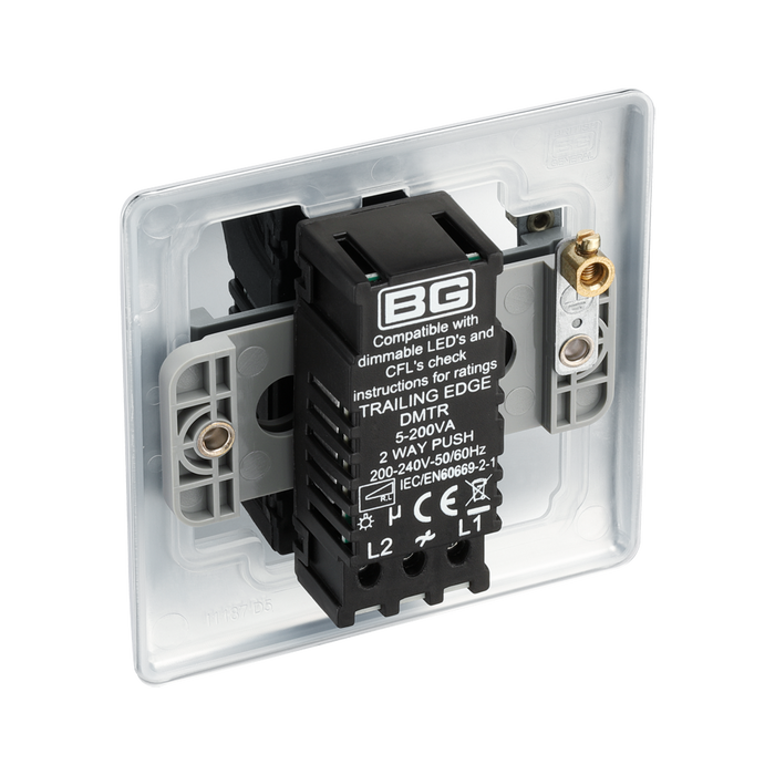 BG Nexus Metal Polished Chrome 1G Dimmer Switch NPC81