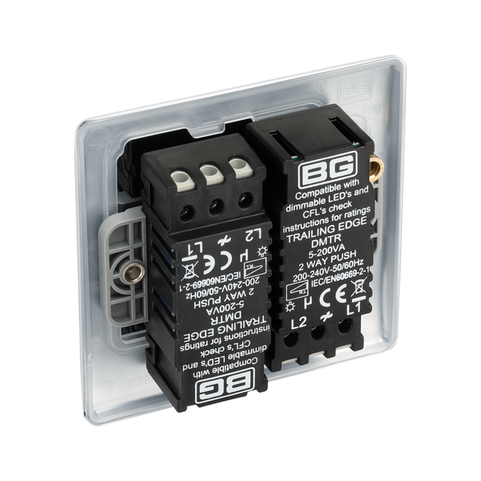 BG Nexus Metal Polished Chrome 2G Dimmer Switch NPC82