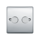 BG Nexus Metal Polished Chrome 2G Dimmer Switch NPC82
