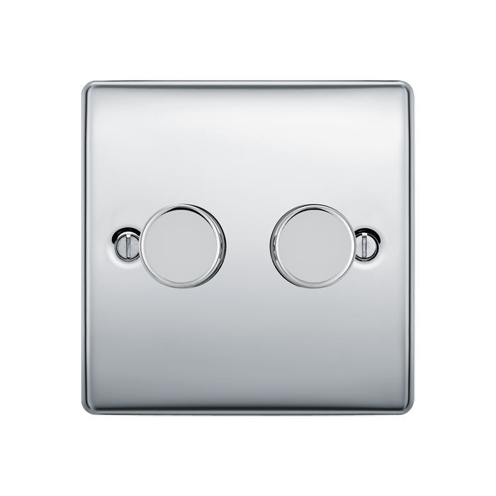 BG Nexus Metal Polished Chrome 2G Dimmer Switch NPC82
