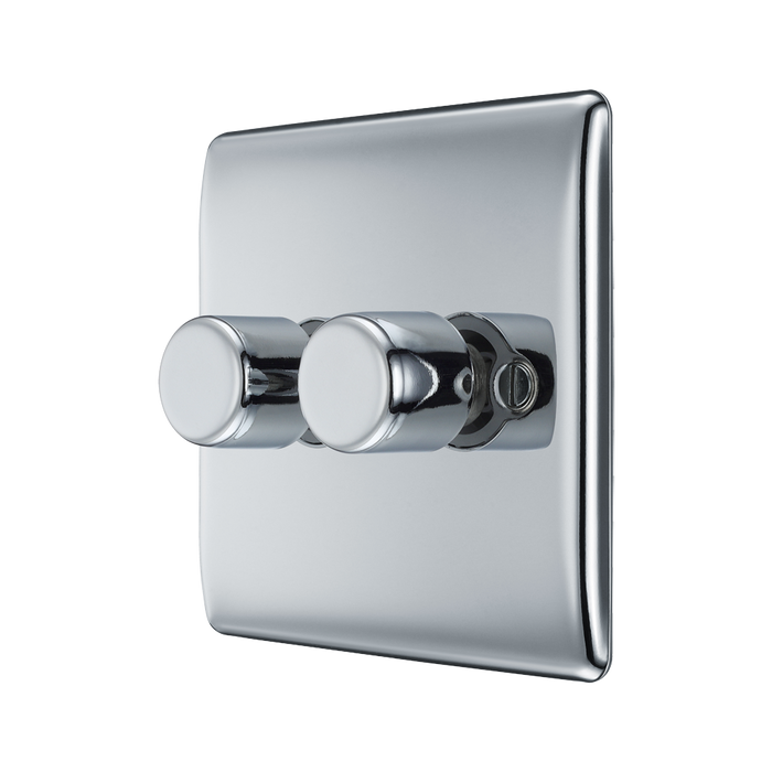 BG Nexus Metal Polished Chrome 2G Dimmer Switch NPC82