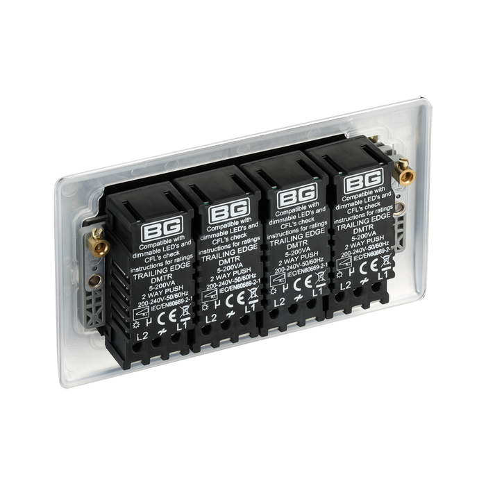 BG Nexus Metal Polished Chrome 4G Dimmer Switch NPC84