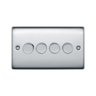 BG Nexus Metal Polished Chrome 4G Dimmer Switch NPC84