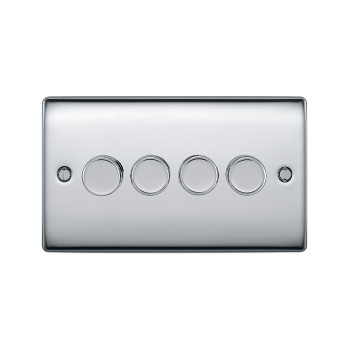 BG Nexus Metal Polished Chrome 4G Dimmer Switch NPC84