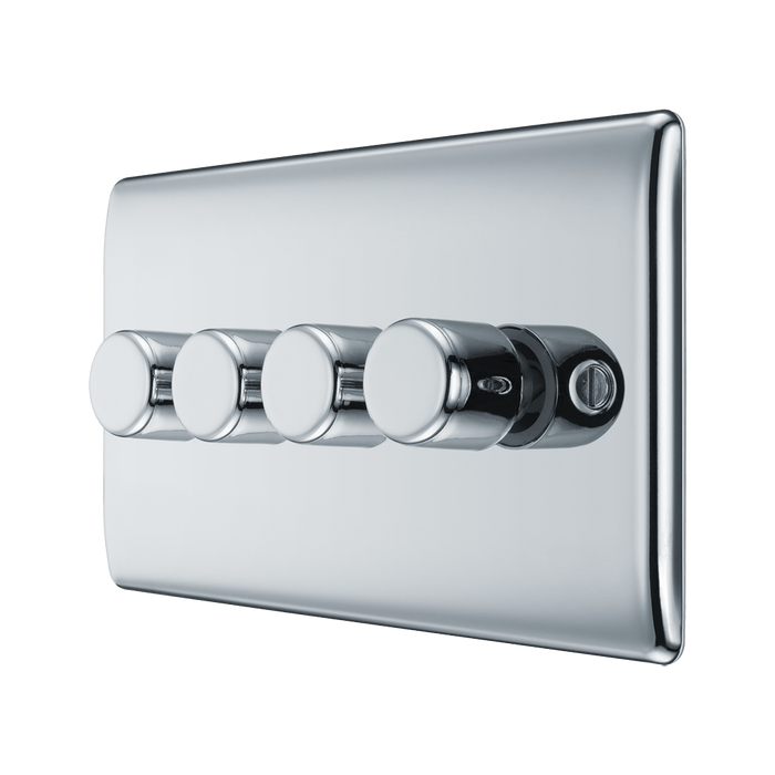 BG Nexus Metal Polished Chrome 4G Dimmer Switch NPC84