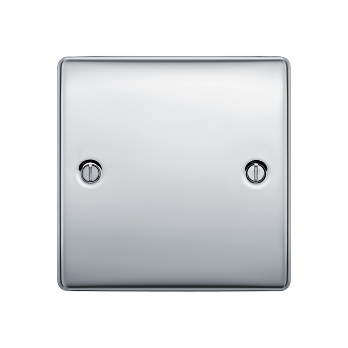 BG Nexus Metal Polished Chrome Single Blank Plate NPC94