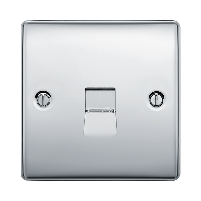 BG Nexus Metal Polished Chrome Master Telephone Socket NPCBTM1