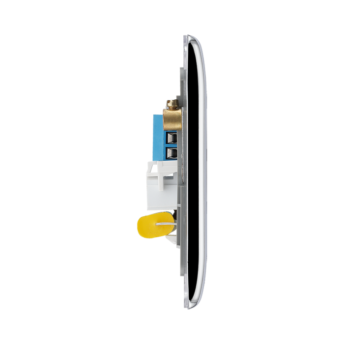BG Nexus Metal Polished Chrome Double Master Telephone Socket NPCBTM2W