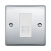 BG Nexus Metal Polished Chrome Secondary Telephone Socket NPCBTS1W Available from RS Electrical Supplies