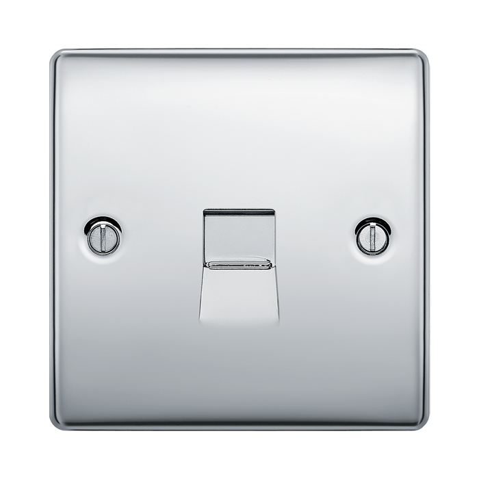 BG Nexus Metal Polished Chrome Secondary Telephone Socket NPCBTS1