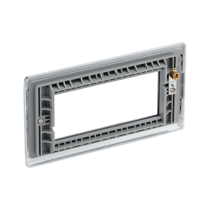 BG Nexus Metal Polished Chrome 4G Euro Plate NPCEMR4