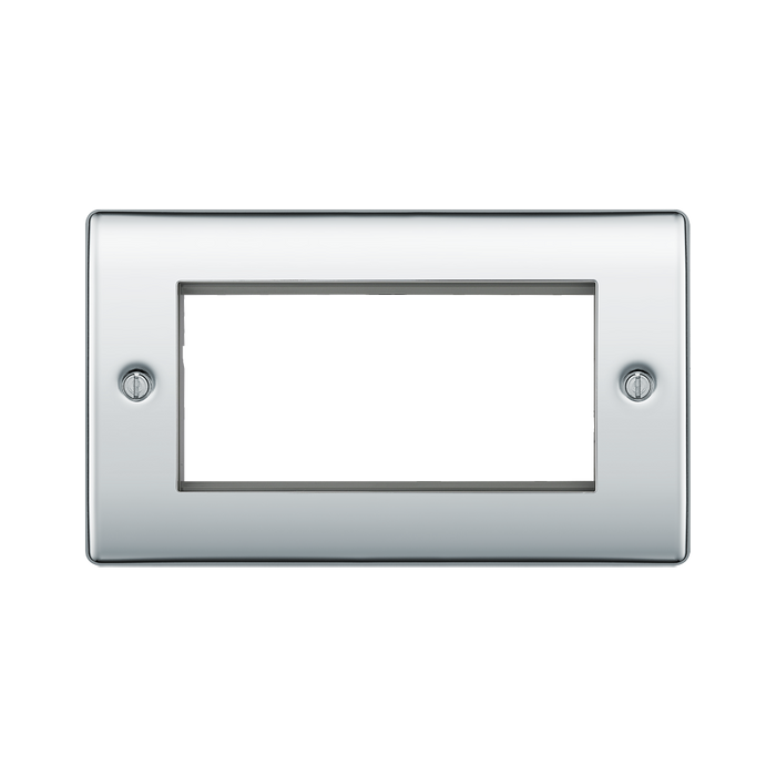 BG Nexus Metal Polished Chrome 4G Euro Plate NPCEMR4