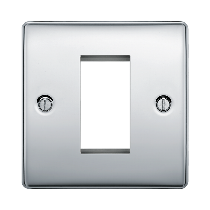BG Nexus Metal Polished Chrome 1G Euro Plate NPCEMS1