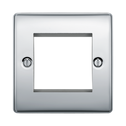 BG Nexus Metal Polished Chrome 2G Euro Plate NPCEMS2