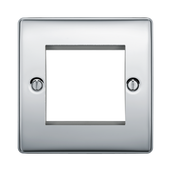 BG Nexus Metal Polished Chrome 2G Euro Plate NPCEMS2