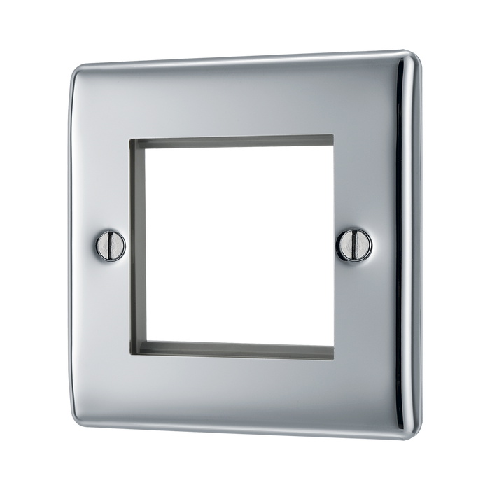 BG Nexus Metal Polished Chrome 2G Euro Plate NPCEMS2