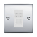 BG Nexus Metal Polished Chrome Cat6 Data Outlet NPCRJ4516W Available from RS Electrical Supplies