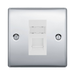 BG Nexus Metal Polished Chrome Cat6 Data Outlet NPCRJ4516W Available from RS Electrical Supplies