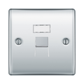 BG Nexus Metal Polished Chrome Cat5e Data Outlet NPCRJ451W Available from RS Electrical Supplies