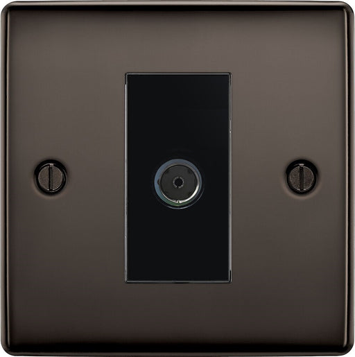 BG Nexus Metal Black Nickel Co-axial Socket NBN60B Available from RS Electrical Supplies