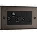 BG Nexus Metal Black Nickel Combination TV Socket NBN68B left side Available from RS Electrical Supplies