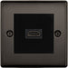 BG Nexus Metal Black Nickel HDMI Socket NBNHDMIB Available from RS Electrical Supplies